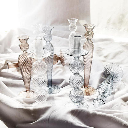 Ins Home Decoration Glass Candle Holder Vase Props - Pacisia