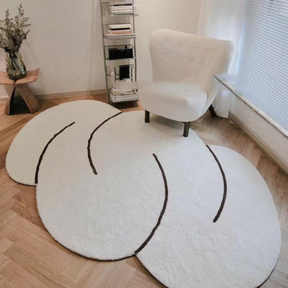Japanese Cashmere Carpet Cream Line Cloud Simple - Pacisia