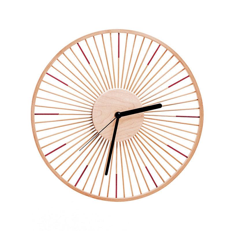 Japanese Style Wall Clock Solid Wood Clock Clock Living Room - Pacisia
