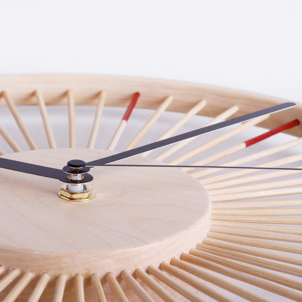 Japanese Style Wall Clock Solid Wood Clock Clock Living Room - Pacisia