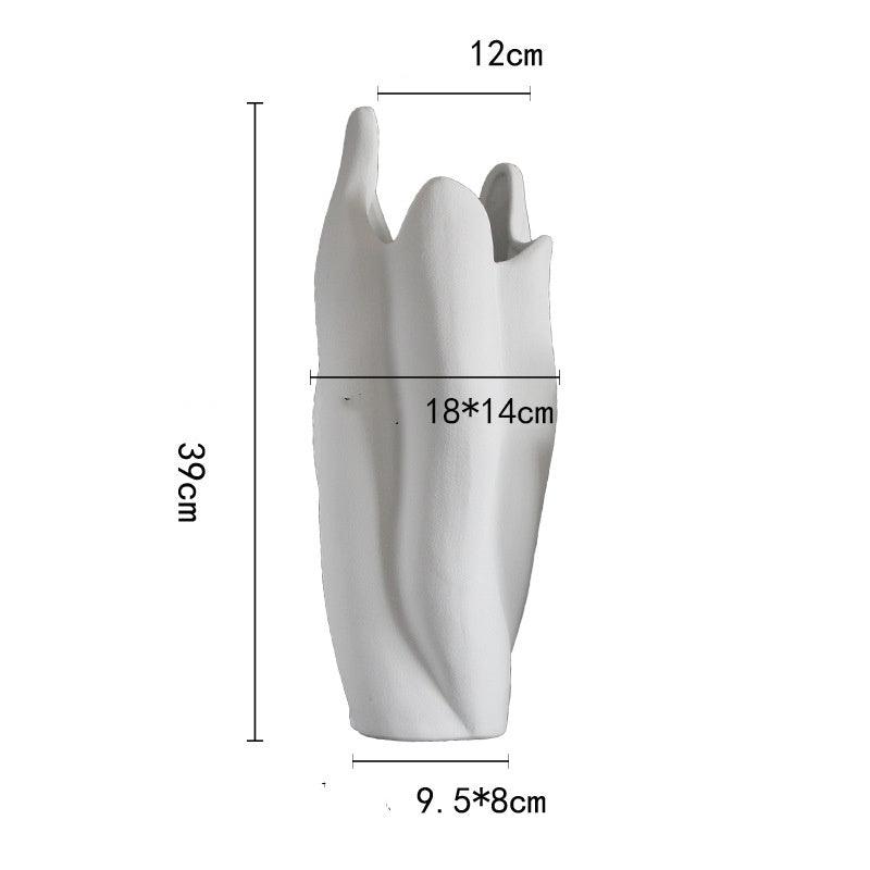 Jingdezhen Ceramics Biscuit White Vase Flower Arrangement - Pacisia