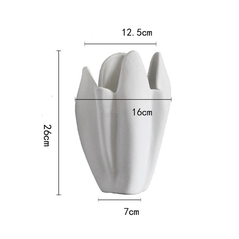 Jingdezhen Ceramics Biscuit White Vase Flower Arrangement - Pacisia