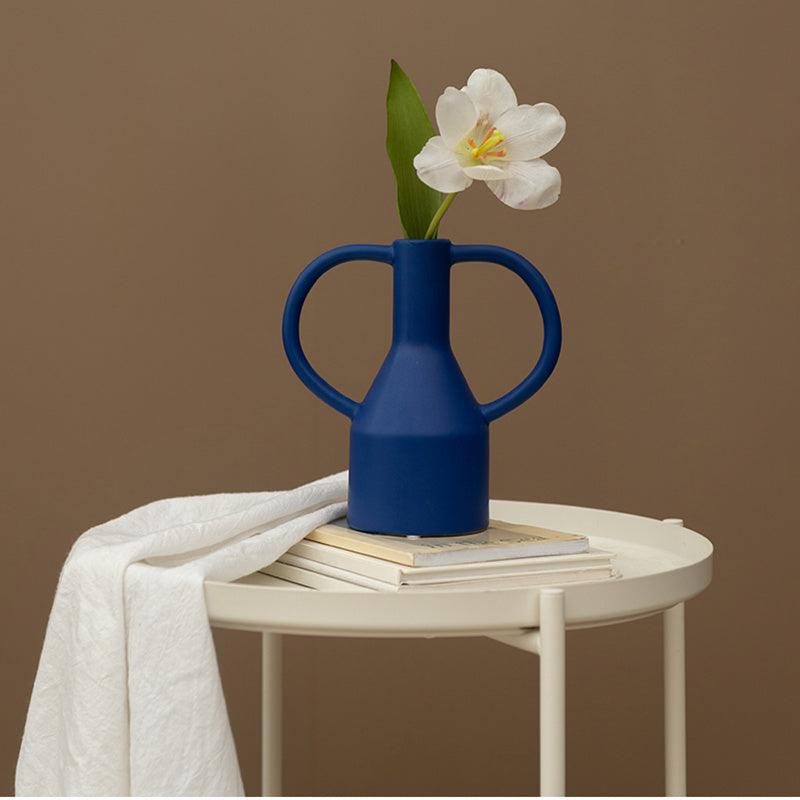Klein Blue Creative Binaural Ceramic Decorative Vase Ornament - Pacisia