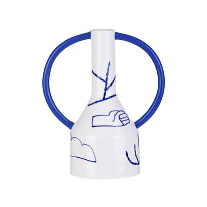 Klein Blue Creative Binaural Ceramic Decorative Vase Ornament - Pacisia