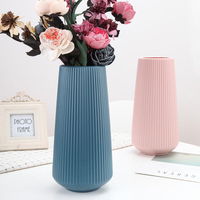 Large Simple Plastic Vase Dry And Wet Flower Arrangement Container - Pacisia