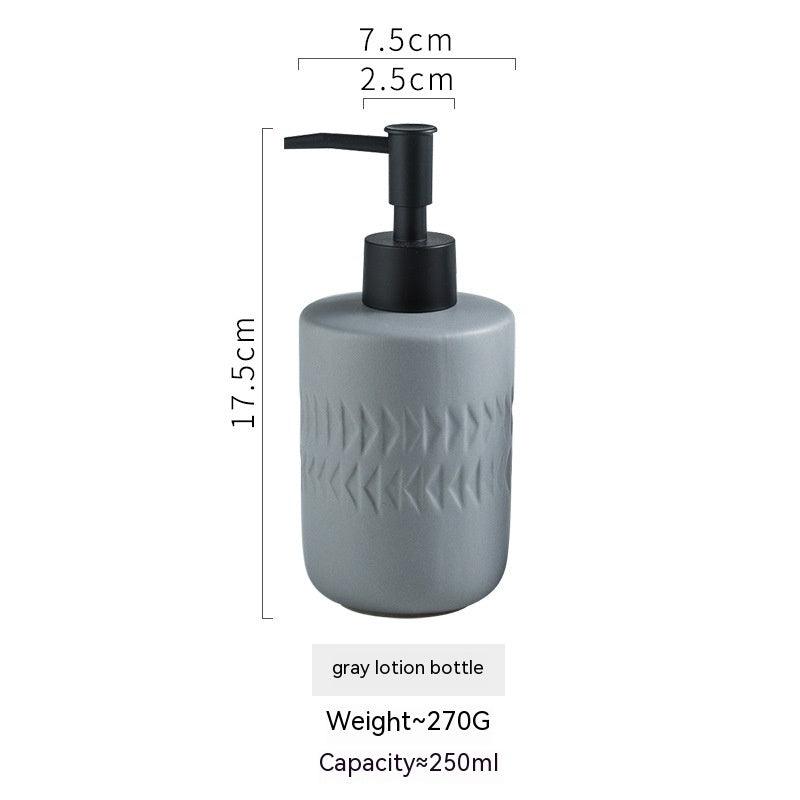 Light Luxury Ceramic Hand Sanitizer Shower Gel Shampoo Press Bottle - Pacisia