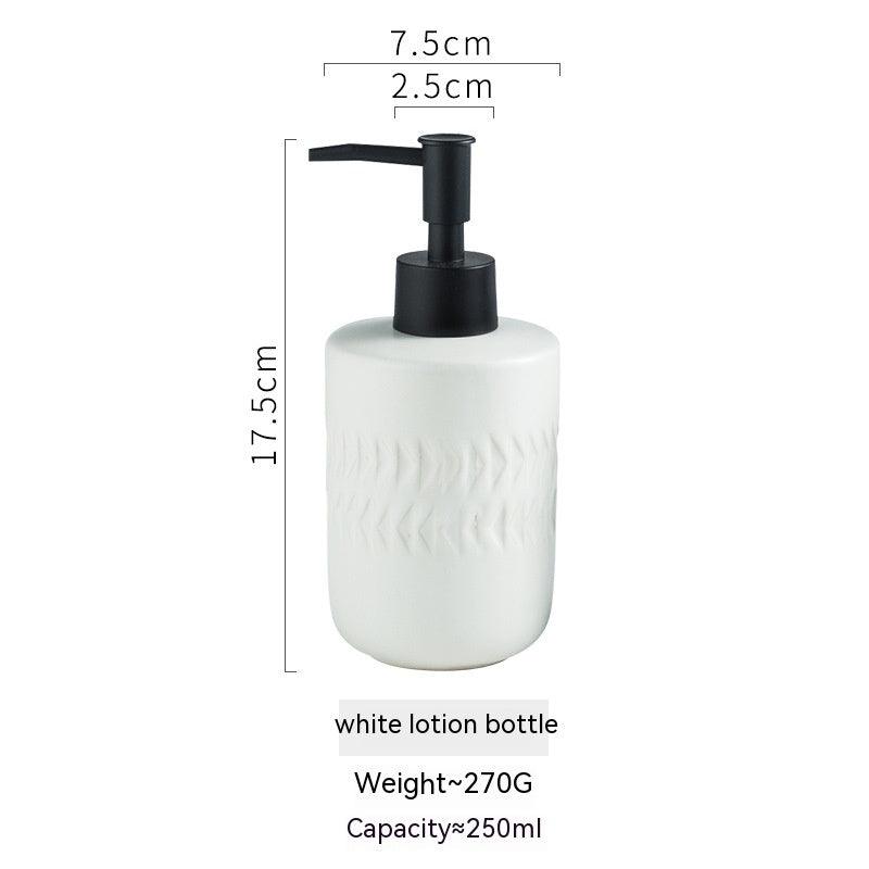 Light Luxury Ceramic Hand Sanitizer Shower Gel Shampoo Press Bottle - Pacisia