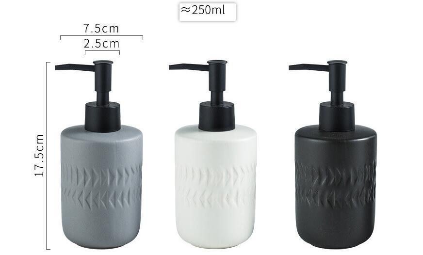Light Luxury Ceramic Hand Sanitizer Shower Gel Shampoo Press Bottle - Pacisia