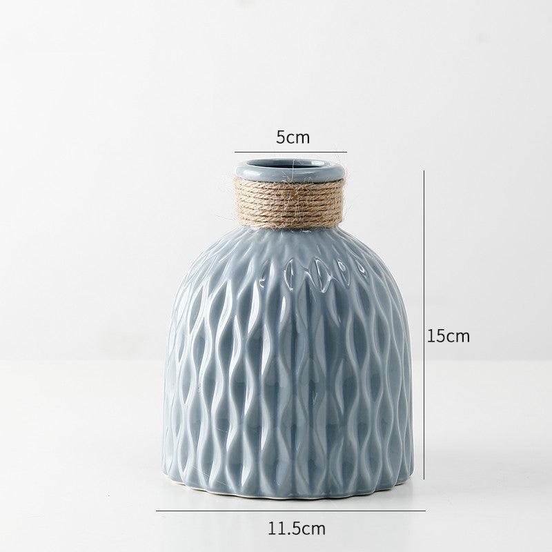 Light Luxury Ceramic Vase Decoration Living Room Bedroom Room Female Decoration - Pacisia
