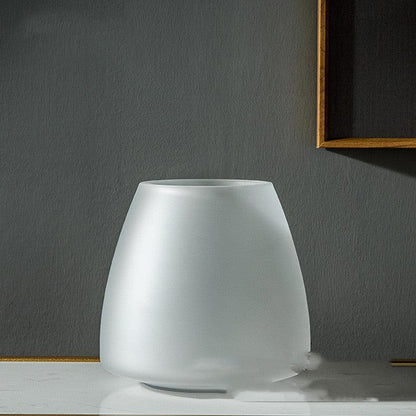 Light Luxury Frosted Coffee Color Glass Vase Decoration - Pacisia