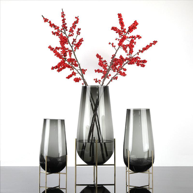 Light Luxury Glass Water Droplet Floor Large Vase - Pacisia