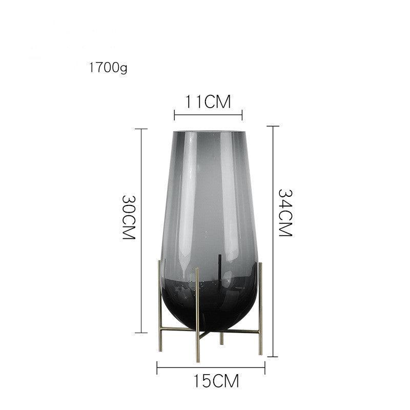 Light Luxury Glass Water Droplet Floor Large Vase - Pacisia