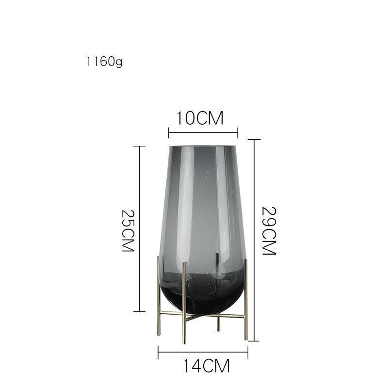 Light Luxury Glass Water Droplet Floor Large Vase - Pacisia