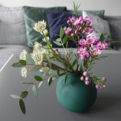 Light Luxury Round Ceramic Living Room Tabletop Vase Decoration Ornaments - Pacisia