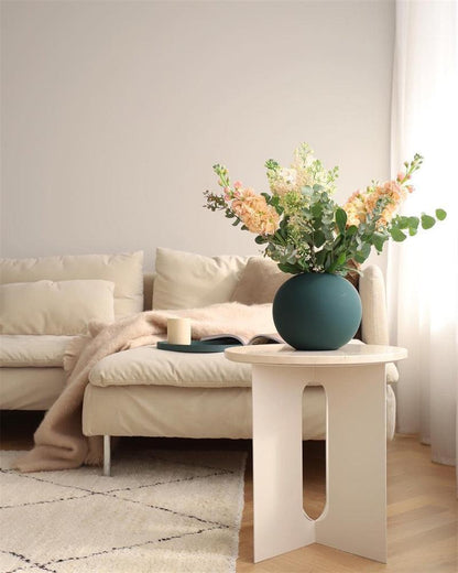 Light Luxury Round Ceramic Living Room Tabletop Vase Decoration Ornaments - Pacisia