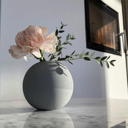 Light Luxury Round Ceramic Living Room Tabletop Vase Decoration Ornaments - Pacisia
