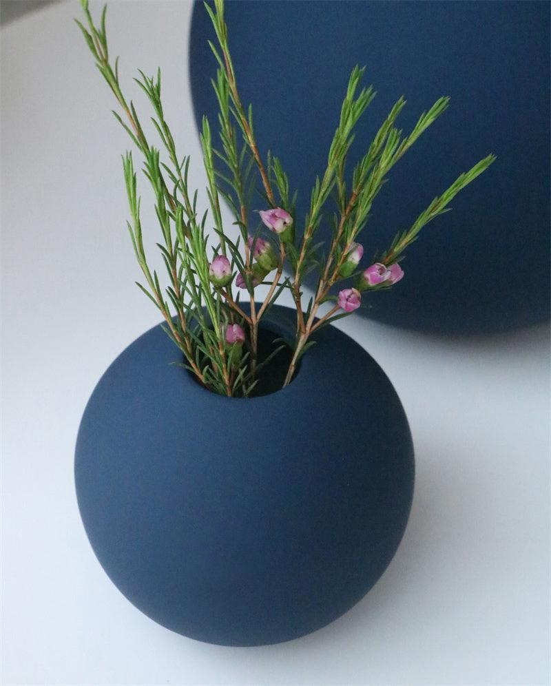 Light Luxury Round Ceramic Living Room Tabletop Vase Decoration Ornaments - Pacisia