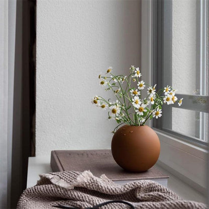 Light Luxury Round Ceramic Living Room Tabletop Vase Decoration Ornaments - Pacisia