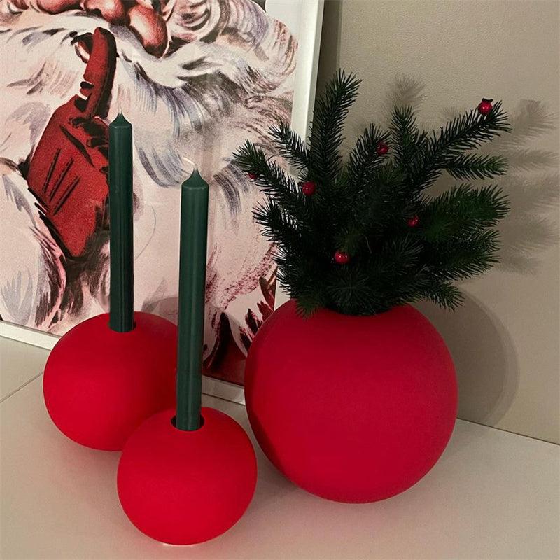 Light Luxury Round Ceramic Living Room Tabletop Vase Decoration Ornaments - Pacisia
