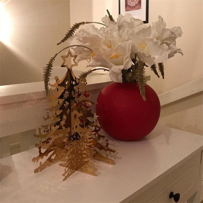Light Luxury Round Ceramic Living Room Tabletop Vase Decoration Ornaments - Pacisia