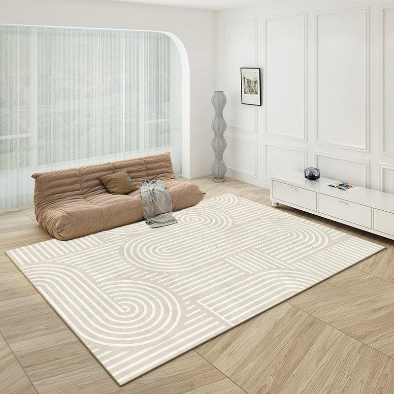 Living Room Coffee Table Mat, Light Luxury Household Simple Cream Style Carpet - Pacisia
