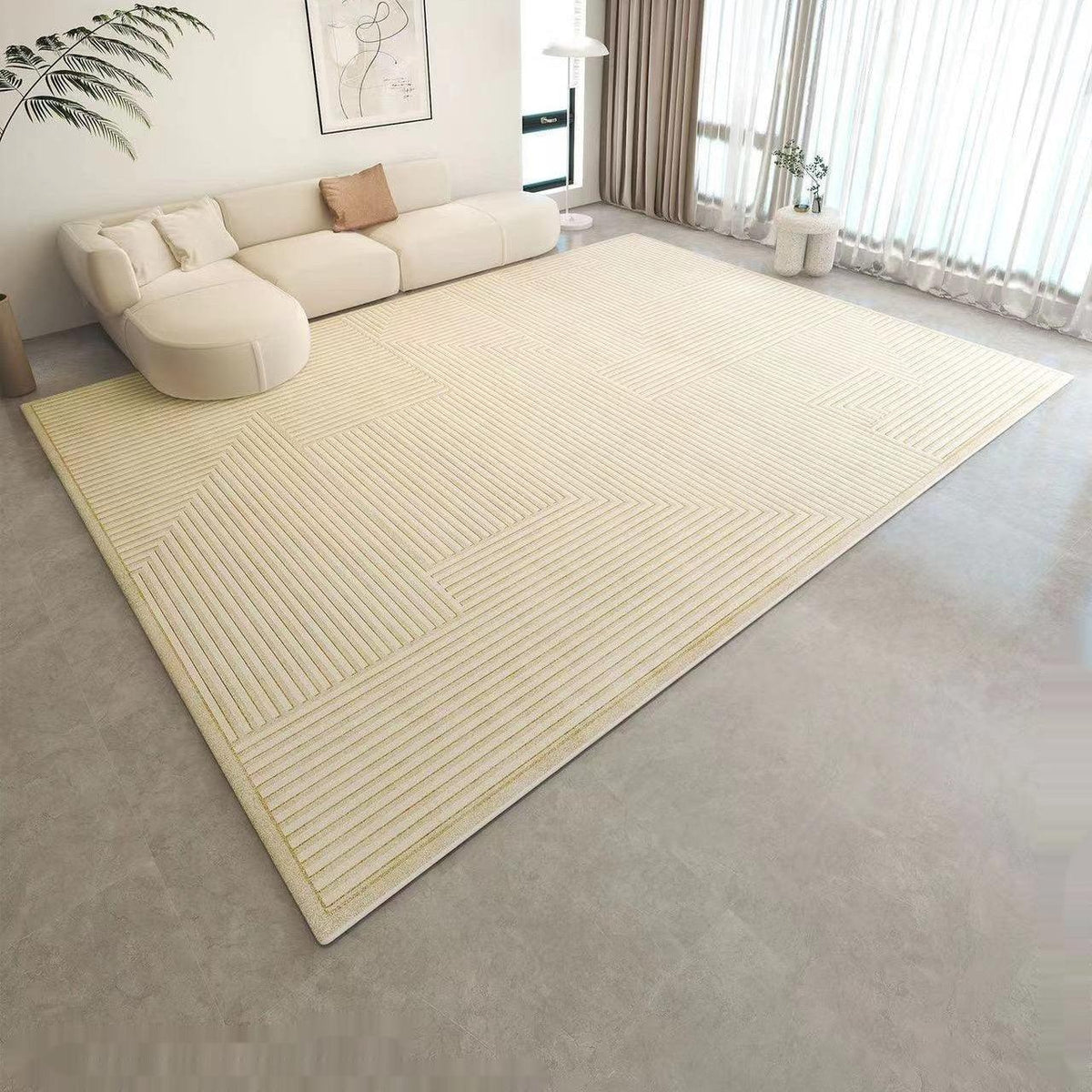 Living Room Coffee Table Simple Cream Style Carpet - Pacisia