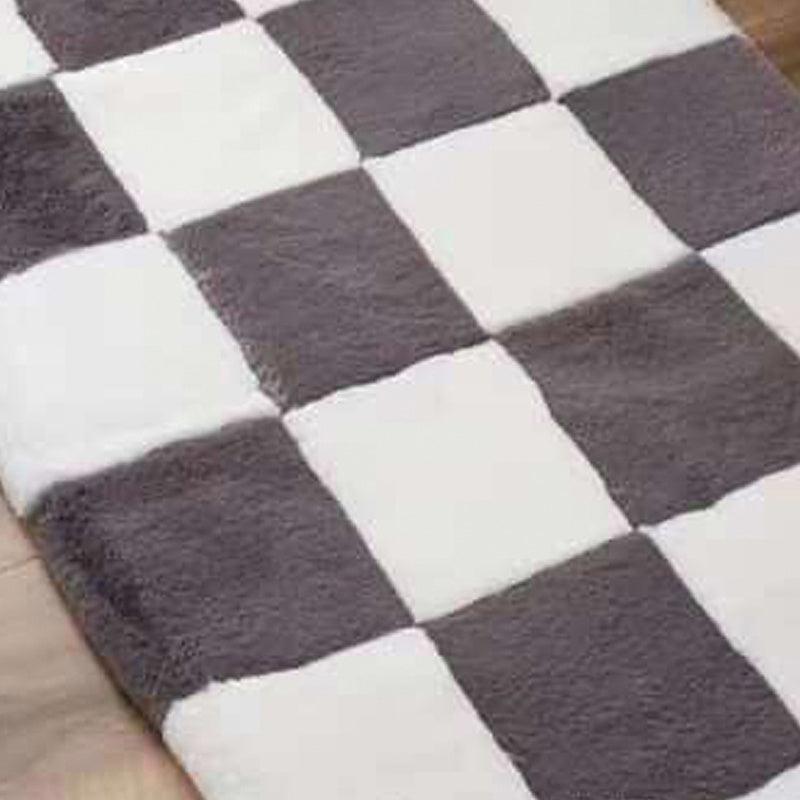 Living Room Sofa Chessboard Rabbit Hair Soft Carpet - Pacisia