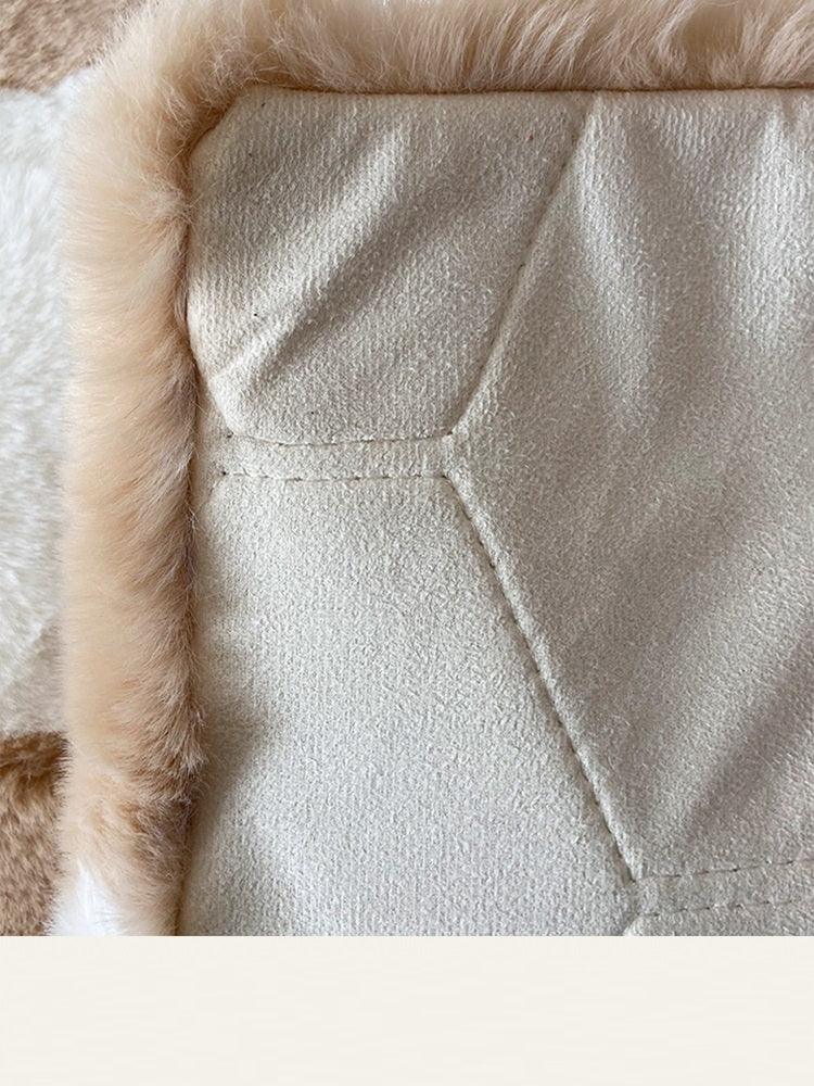 Living Room Sofa Chessboard Rabbit Hair Soft Carpet - Pacisia