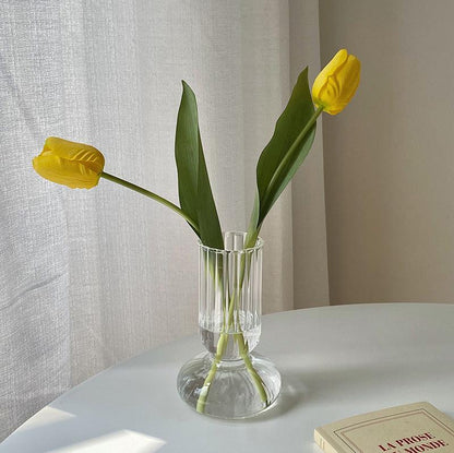 Living Room Striped Glass Vase Ornament - Pacisia