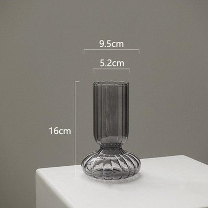Living Room Striped Glass Vase Ornament - Pacisia