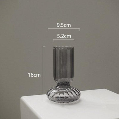 Living Room Striped Glass Vase Ornament - Pacisia