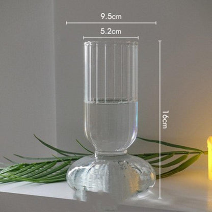 Living Room Striped Glass Vase Ornament - Pacisia
