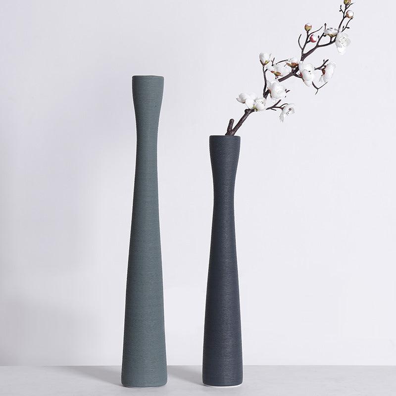 Luxurious Retro Slender Vase Flower Arrangement Longke Ceramics Large Size - Pacisia