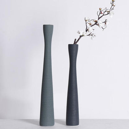 Luxurious Retro Slender Vase Flower Arrangement Longke Ceramics Large Size - Pacisia