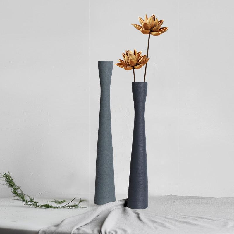Luxurious Retro Slender Vase Flower Arrangement Longke Ceramics Large Size - Pacisia