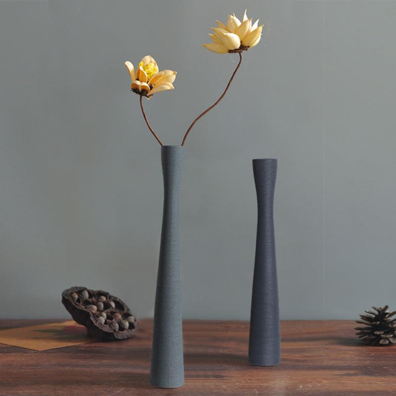 Luxurious Retro Slender Vase Flower Arrangement Longke Ceramics Large Size - Pacisia