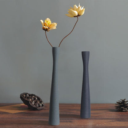 Luxurious Retro Slender Vase Flower Arrangement Longke Ceramics Large Size - Pacisia