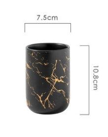 Marble Ceramic Bathroom Toothbrush And Mouthwash Cup Wash Set - Pacisia
