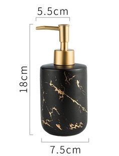 Marble Ceramic Bathroom Toothbrush And Mouthwash Cup Wash Set - Pacisia