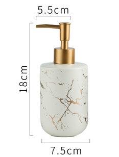 Marble Ceramic Bathroom Toothbrush And Mouthwash Cup Wash Set - Pacisia