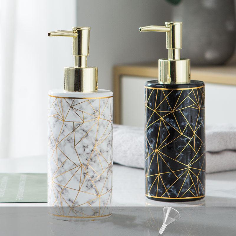 Marble Ceramic Lotion Shampoo Bottle Bathroom Accessories - Pacisia