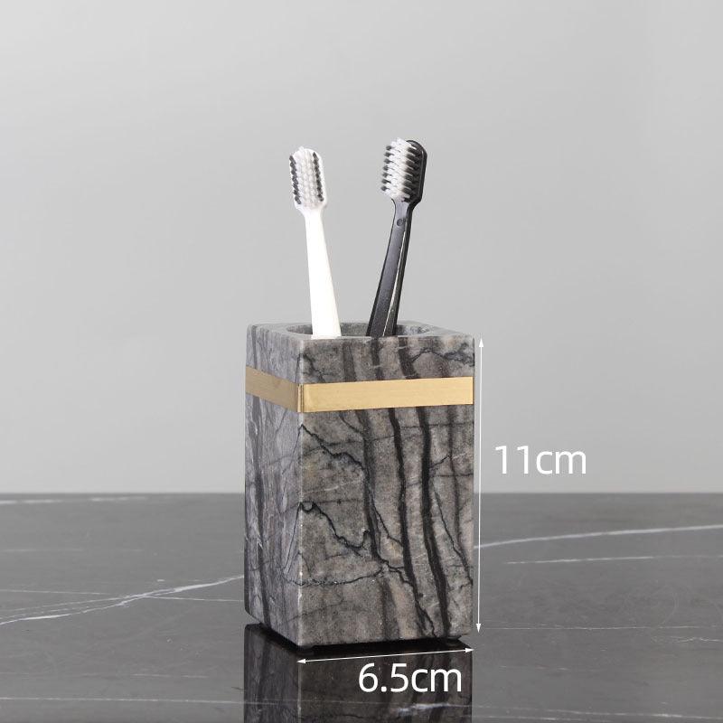 Marble Light Luxury Bathroom Wash Set Simple Five-piece Set - Pacisia