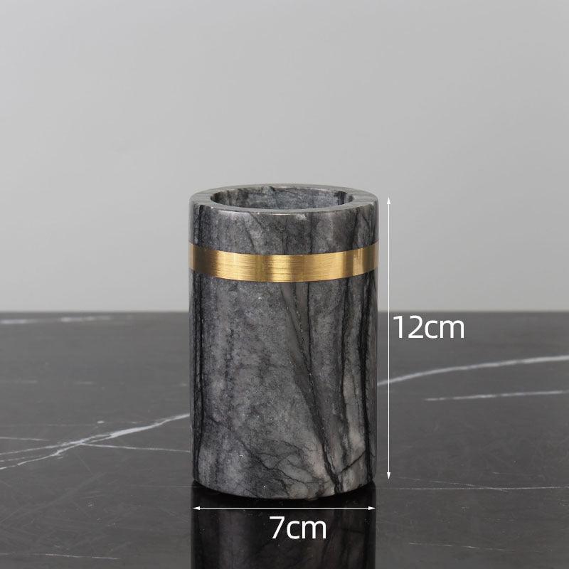Marble Light Luxury Bathroom Wash Set Simple Five-piece Set - Pacisia
