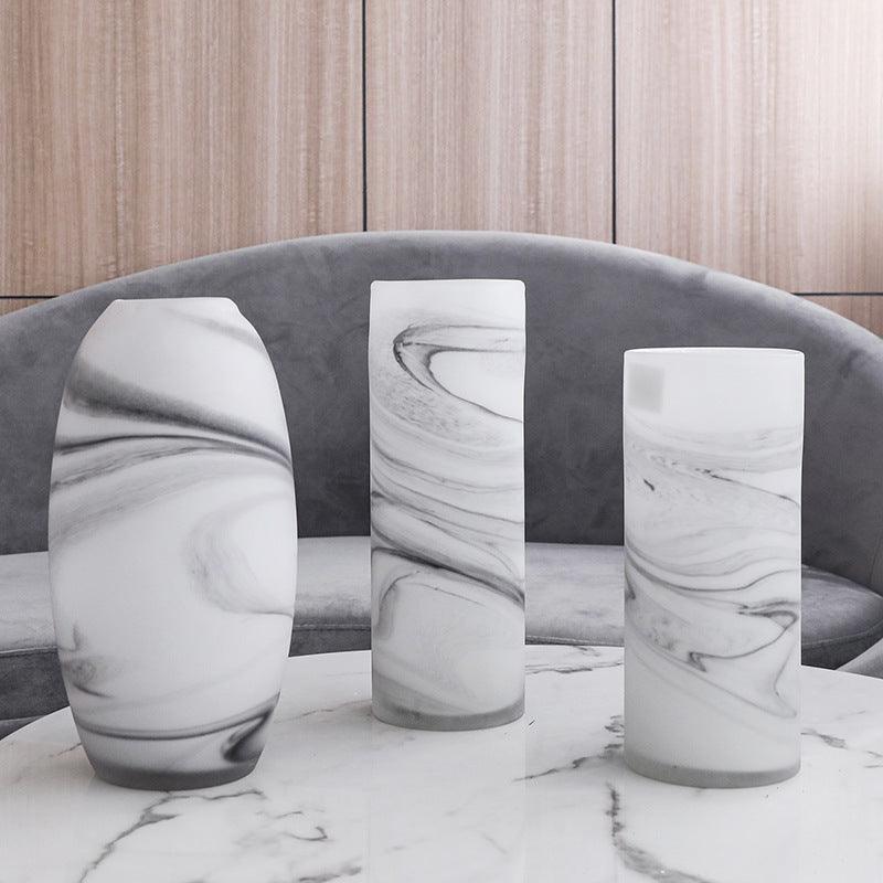 Marble Texture Ink Chinese Painting Style Vase - Pacisia