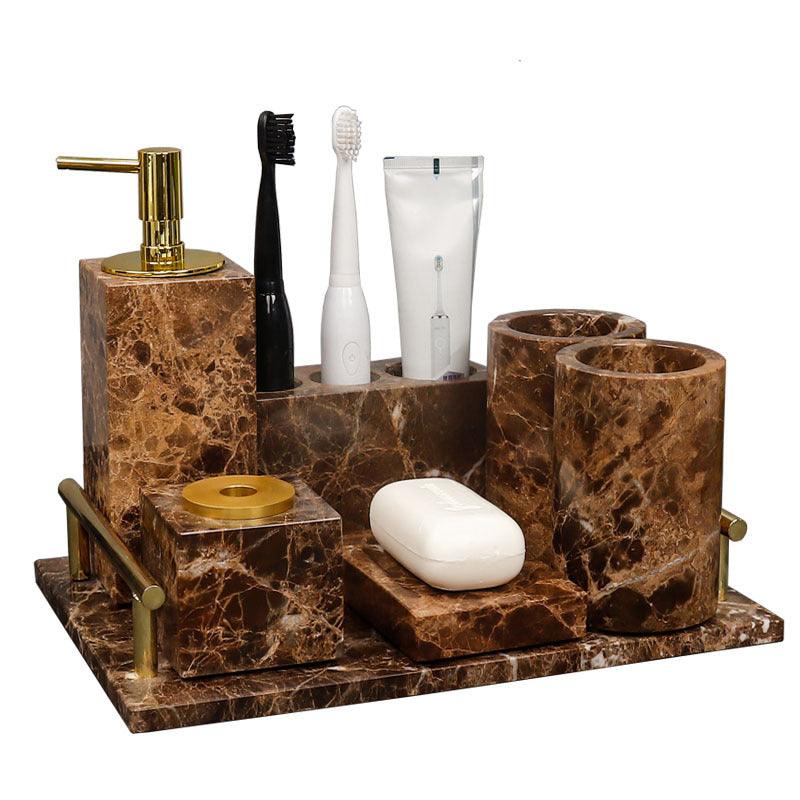 Marble Wash Set Bathroom Brushing Cup European Style Hotel Luxury Products - Pacisia