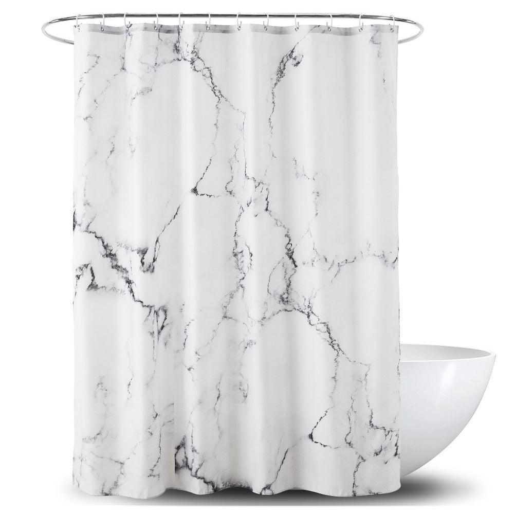 Marbled Polyester Waterproof Shower Curtain - Pacisia
