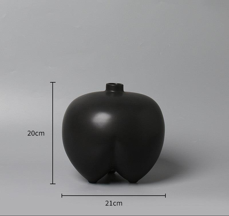 Minimalist Ceramic Vase With Large Belly And Small Mouth - Pacisia