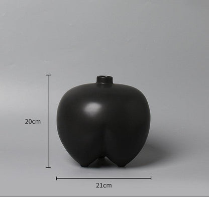 Minimalist Ceramic Vase With Large Belly And Small Mouth - Pacisia