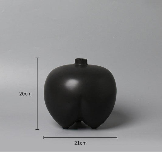 Minimalist Ceramic Vase With Large Belly And Small Mouth - Pacisia