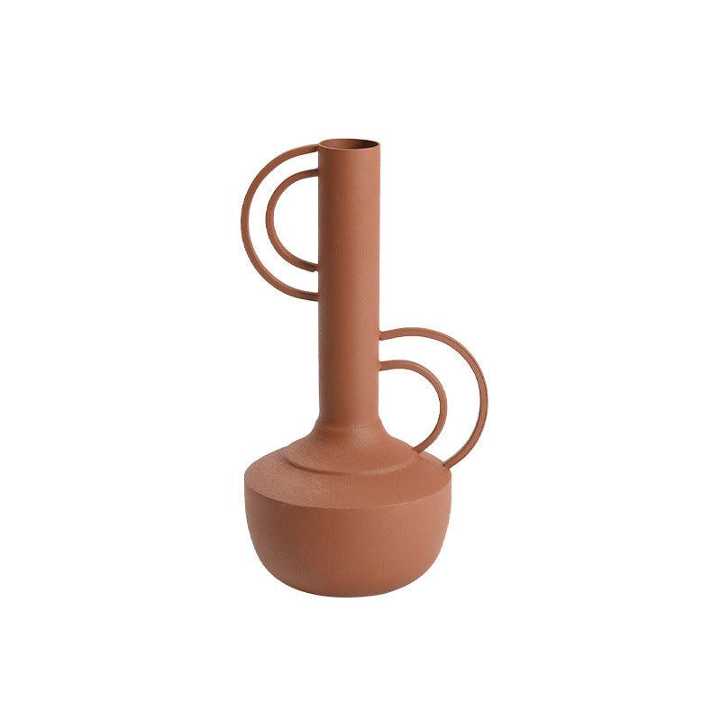Minimalist Modern Iron Frosted Feel Amphora Vase Ornament - Pacisia